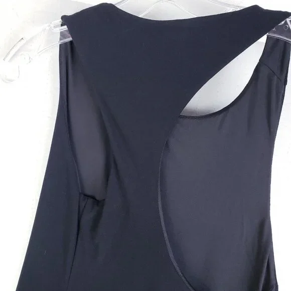 Anthropologie Bellevue the Label Cut Out Maxi Dress Black size M Stretch - Picture 6 of 13